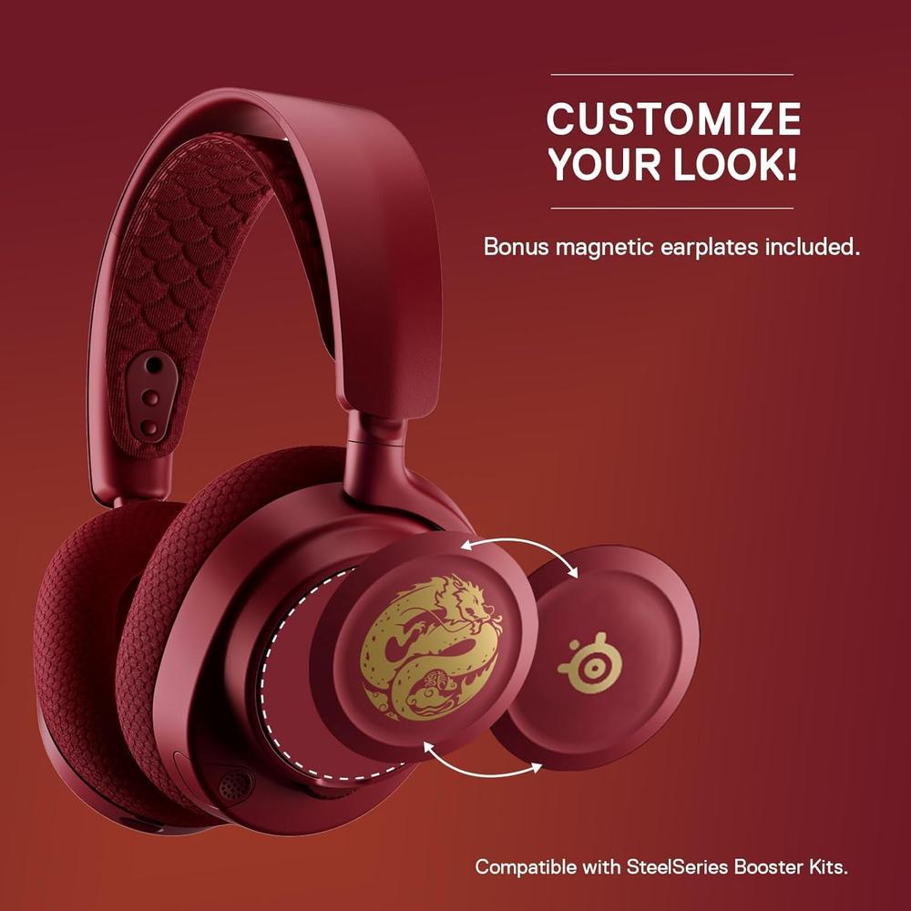 (REACONDICIONADO) AUDÍFONOS INALÁMBRICOS ARCTIS NOVA 7 DRAGON EDITION STEELSERIES | NEGRO - 3