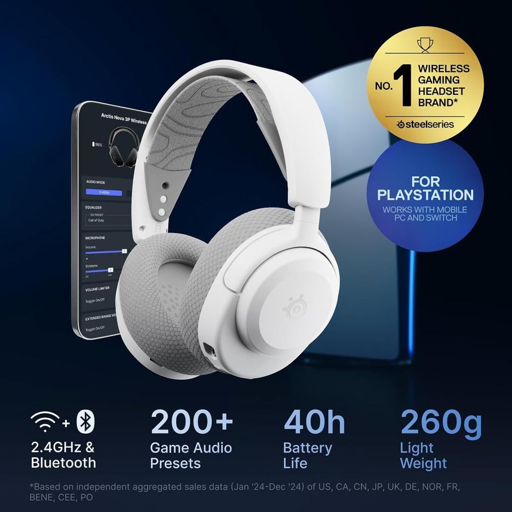 AUDÍFONOS INALÁMBRICOS ARCTIS NOVA 3P STEELSERIES - 2