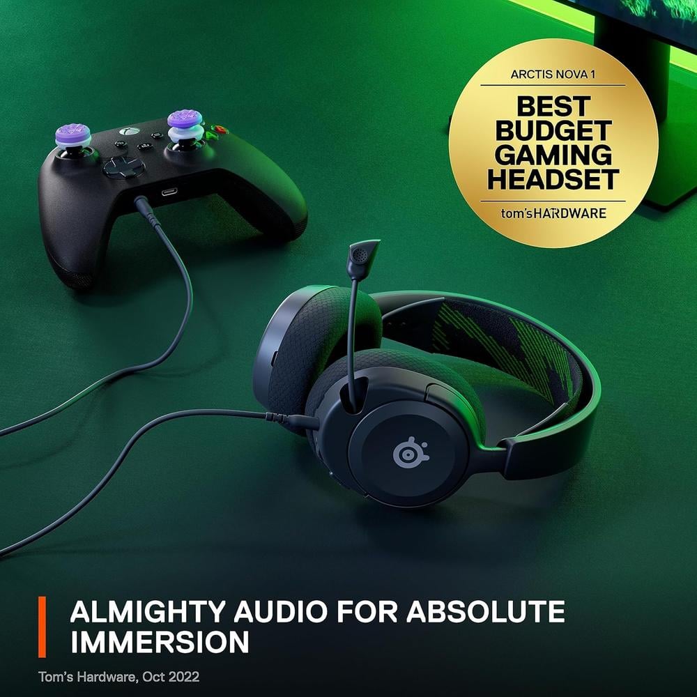 (REACONDICIONADO) AUDÍFONOS ALÁMBRICOS ARCTIS NOVA 1X STEELSERIES | NEGRO - 3