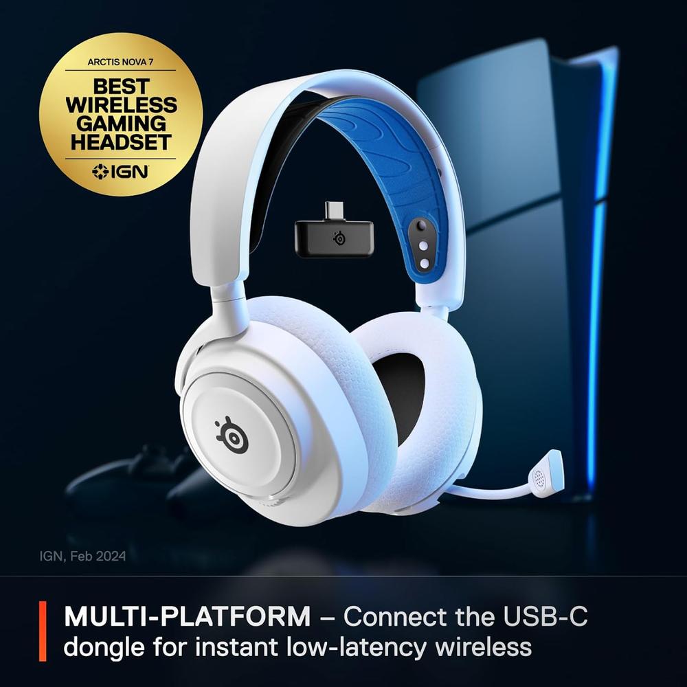 AUDÍFONOS INALÁMBRICOS ARCTIS NOVA 7P STEELSERIES | BLANCO - 2