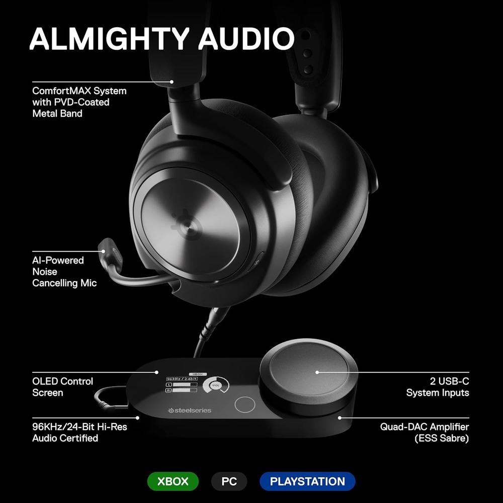 (REACONDICIONADO) AUDÍFONOS ALÁMBRICOS ARCTIS NOVA PRO STEELSERIES | NEGRO - 3