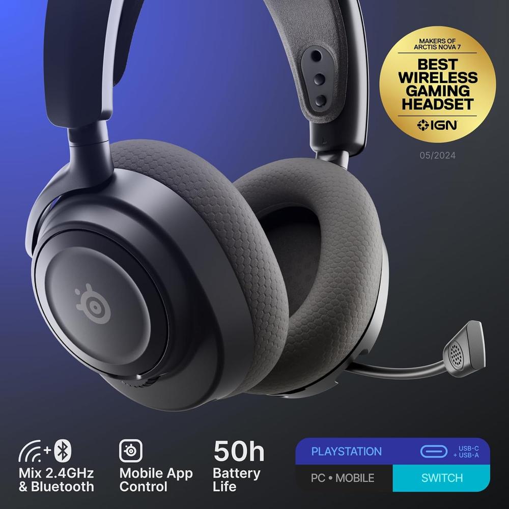 (REACONDICIONADO) AUDÍFONOS INALÁMBRICOS ARCTIS NOVA 7P GEN 2 STEELSERIES | NEGRO - 2