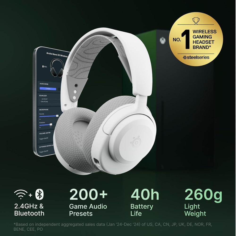 AUDÍFONOS INALÁMBRICOS ARCTIS NOVA 3X XBOX STEELSERIES - 2