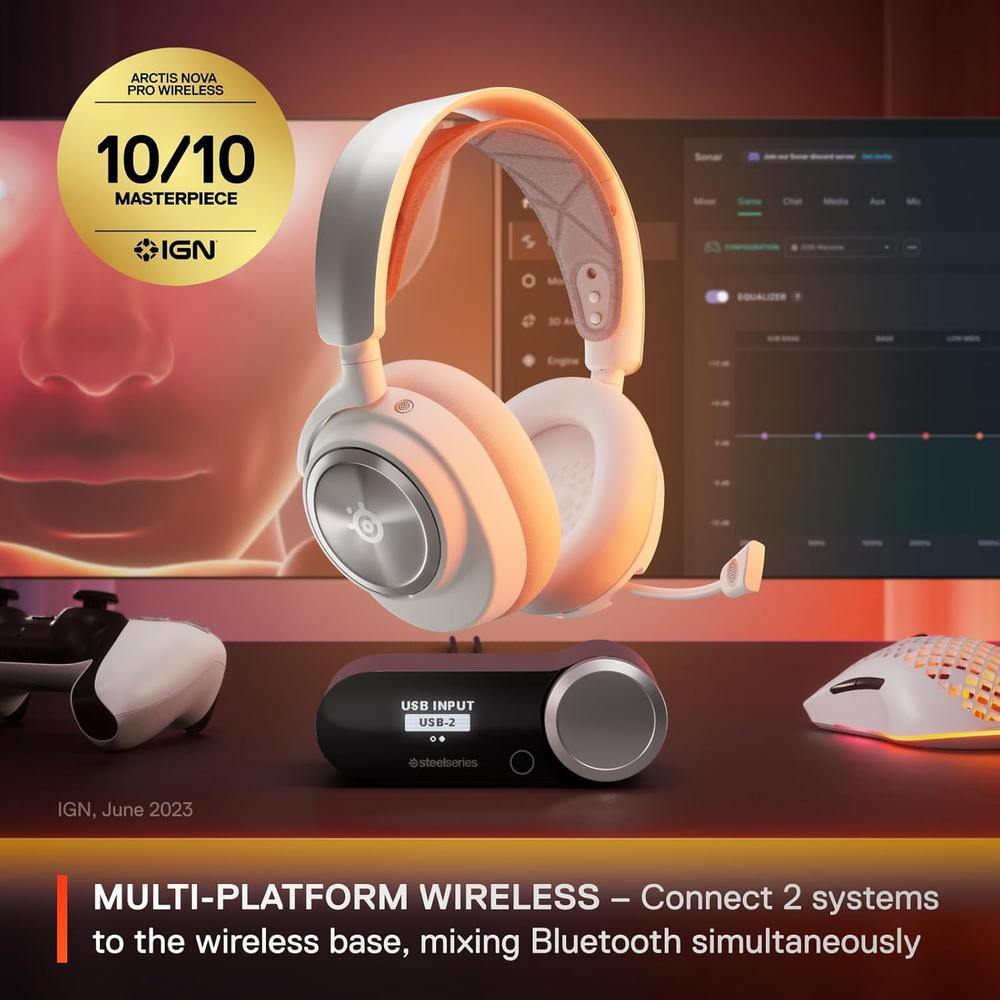(REACONDICIONADO) AUDÍFONOS INALÁMBRICOS ARCTIS NOVA PRO STEELSERIES | BLANCO - 2