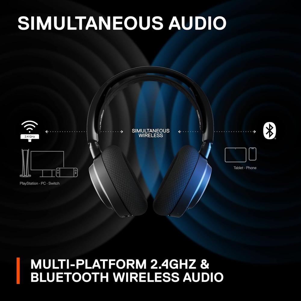 (REACONDICIONADO) AUDÍFONOS INALÁMBRICOS ARCTIS NOVA 7 STEELSERIES | NEGRO - 5