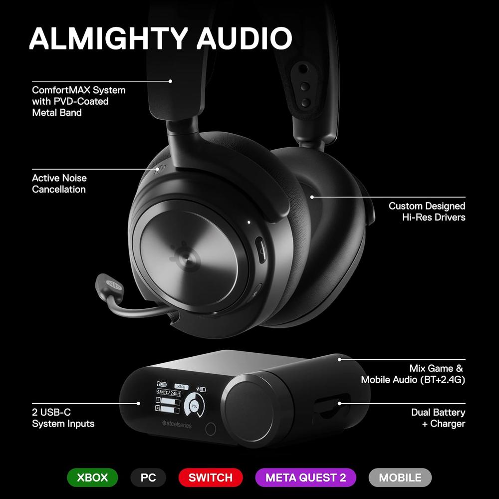 AUDÍFONOS INALÁMBRICOS ARCTIS NOVA PRO WIRELESS XBOX STEELSERIES - 2