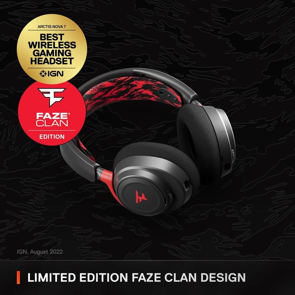 AUDÍFONOS INALÁMBRICOS ARCTIS NOVA 7 FAZE CLAN EDITION STEELSERIES | NEGRO - 2