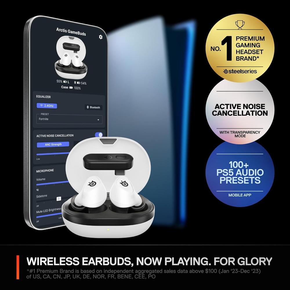 AUDÍFONOS BLUETOOTH ARCTIS GAMEBUDS PS5/PC STEELSERIES - 3