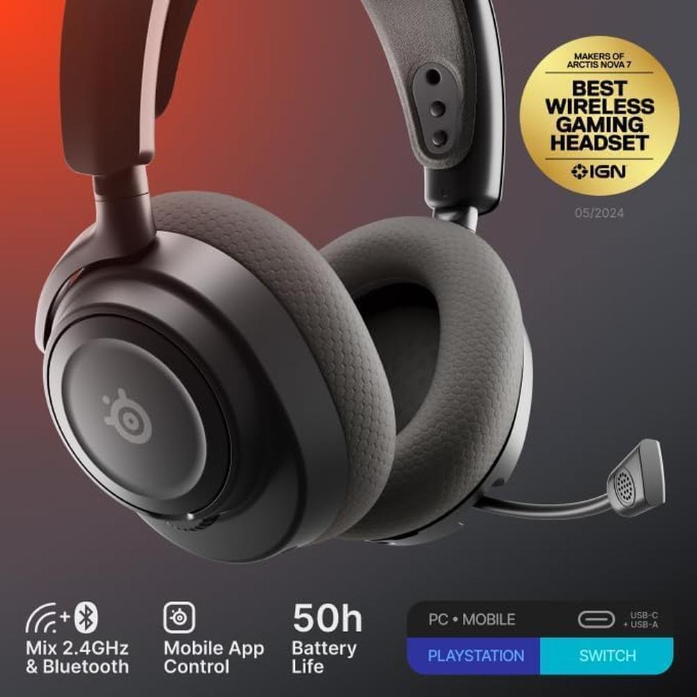 (REACONDICIONADO) AUDÍFONOS INALÁMBRICOS ARCTIS NOVA 7 GEN 2 STEELSERIES | NEGRO - 2
