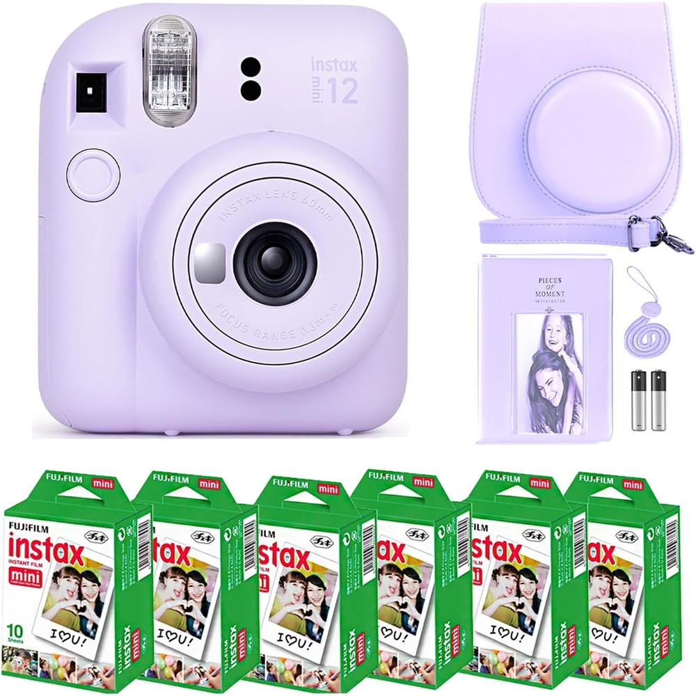 CÁMARA FUJIFILM INSTANTÁNEA INSTAX MINI 12 C/60 HOJAS ESTUCHE Y ÁLBUM - 1