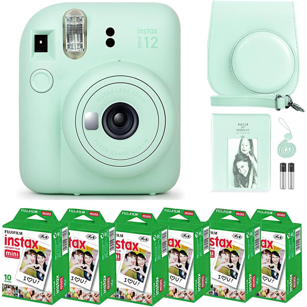 CÁMARA FUJIFILM INSTANTÁNEA INSTAX MINI 12 C/60 HOJAS ESTUCHE Y ÁLBUM - 1