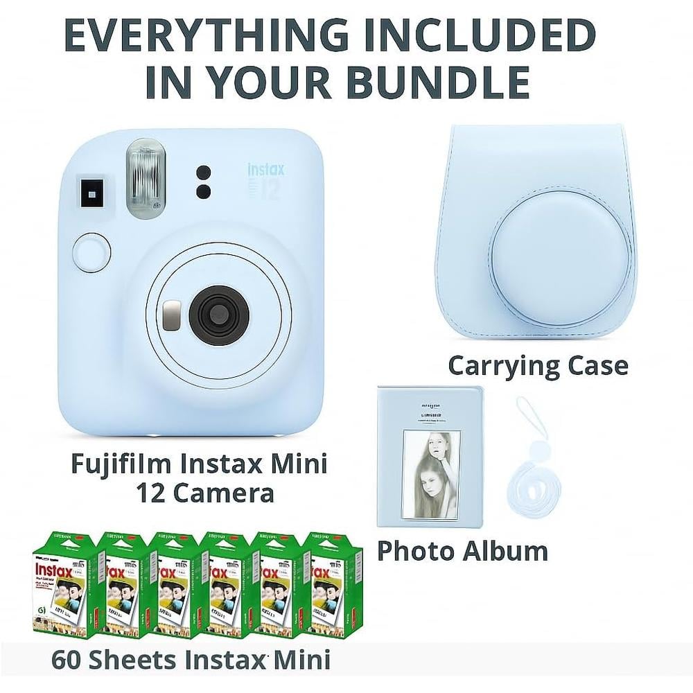 CÁMARA FUJIFILM INSTANTÁNEA INSTAX MINI 12 C/60 HOJAS ESTUCHE Y ÁLBUM - 3