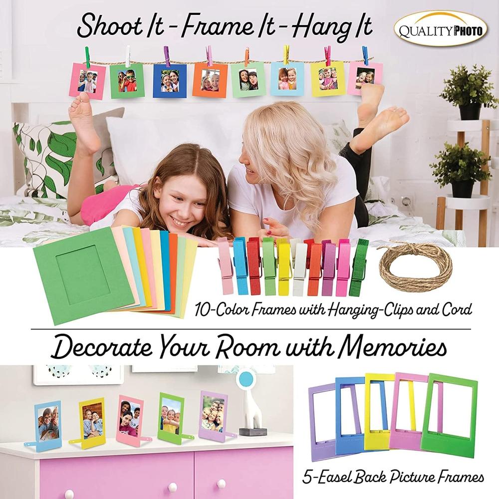 CÁMARA FUJIFILM INSTANTÁNEA INSTAX MINI 12 C/ESTUCHE STICKERS MARCOS Y ÁLBUM SET 5 PZS | VERDE MENTA - 6