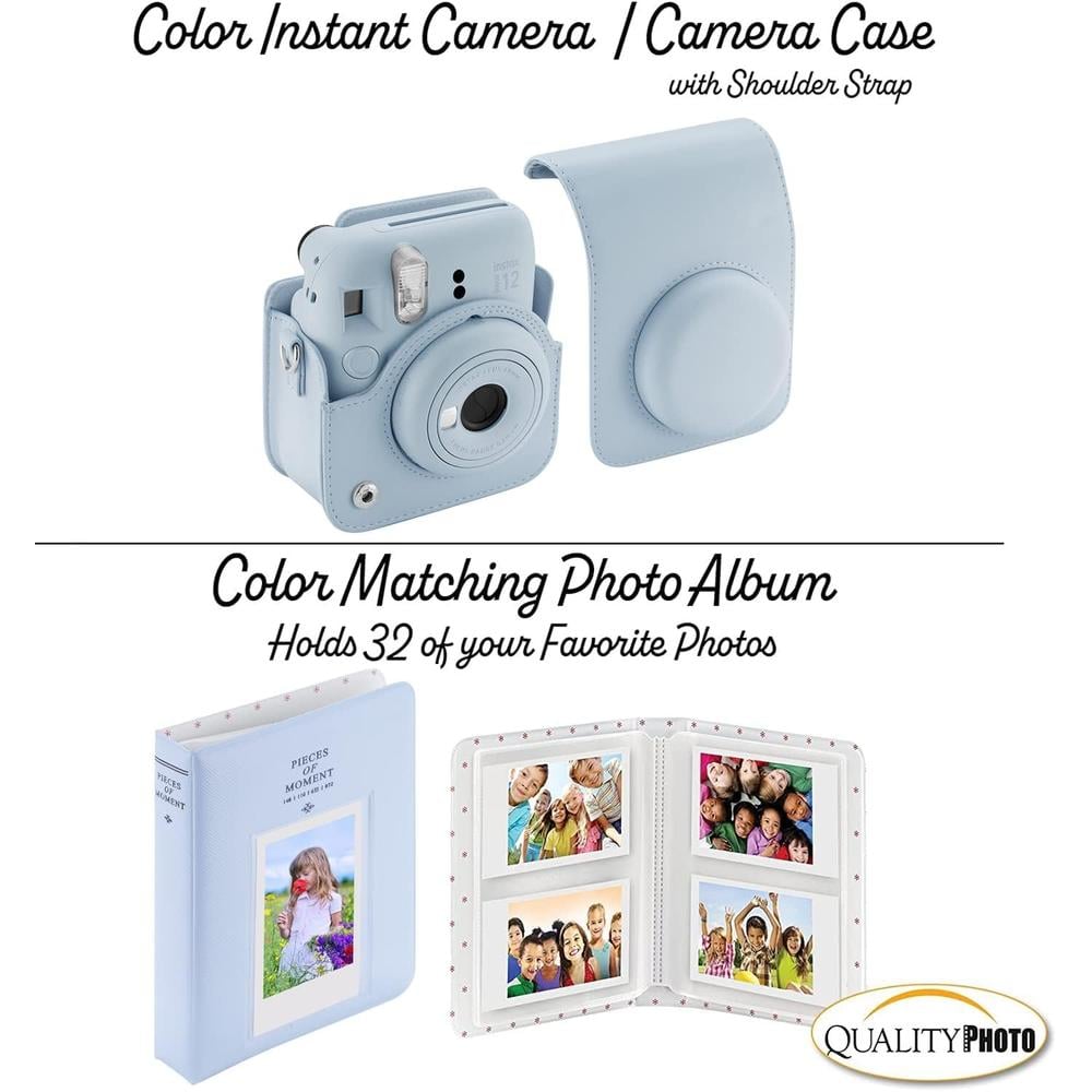 CÁMARA FUJIFILM INSTANTÁNEA INSTAX MINI 12 C/40 IMPRESIONES ESTUCHE Y ACC. - 5