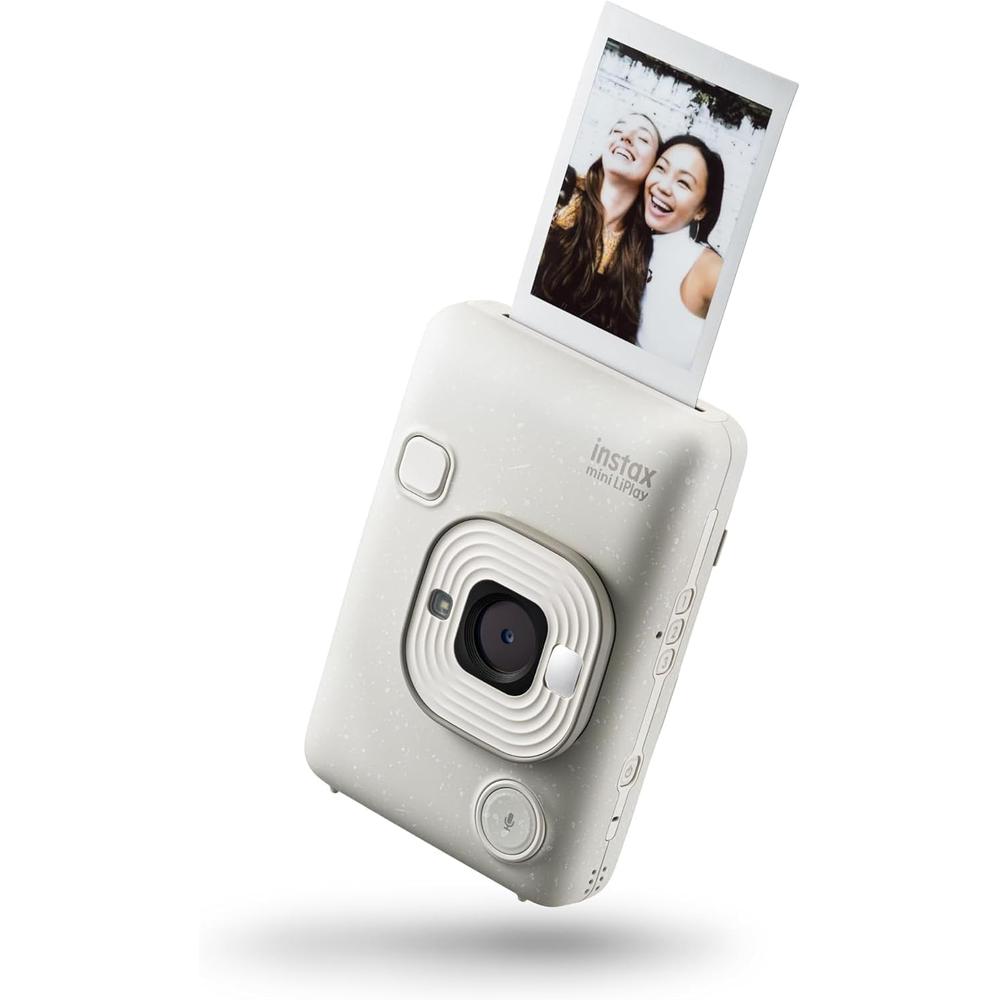 CÁMARA FUJIFILM HÍBRIDA INSTAX MINI LIPLAY C/40 HOJAS SET 2 PZS | BLANCO MISTY - 2
