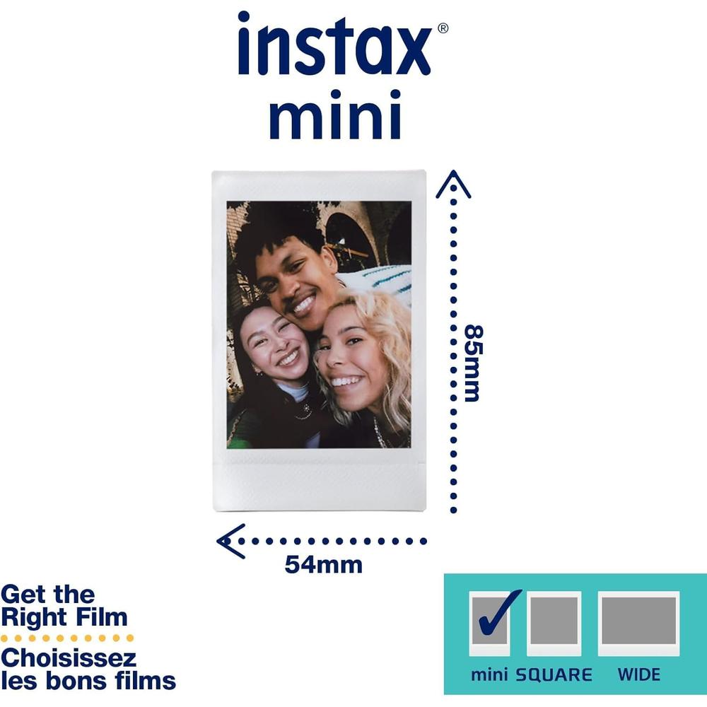 CÁMARA FUJIFILM HÍBRIDA INSTAX MINI LIPLAY C/40 HOJAS SET 2 PZS | BLANCO MISTY - 6
