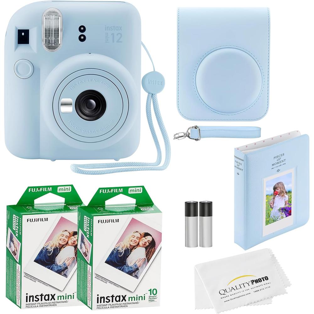 CÁMARA FUJIFILM INSTANTÁNEA INSTAX MINI 12 C/20 IMPRESIONES ESTUCHE Y ACC. - 1