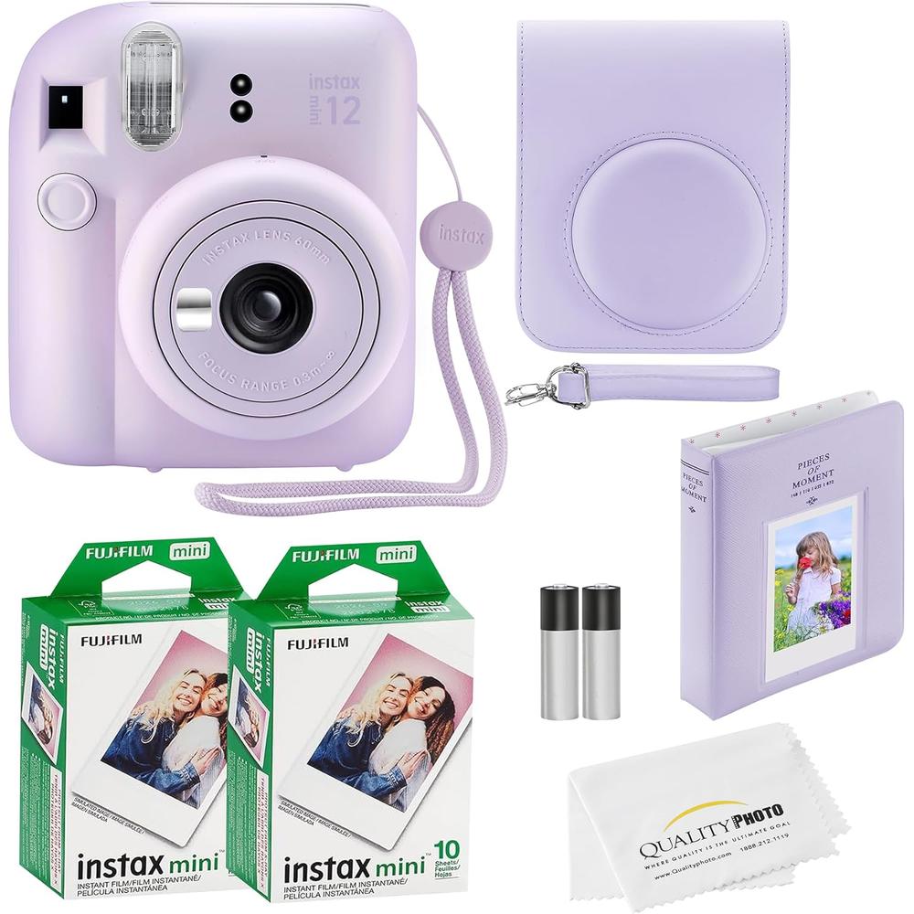 CÁMARA FUJIFILM INSTANTÁNEA INSTAX MINI 12 C/20 IMPRESIONES ESTUCHE Y ACC. - 1