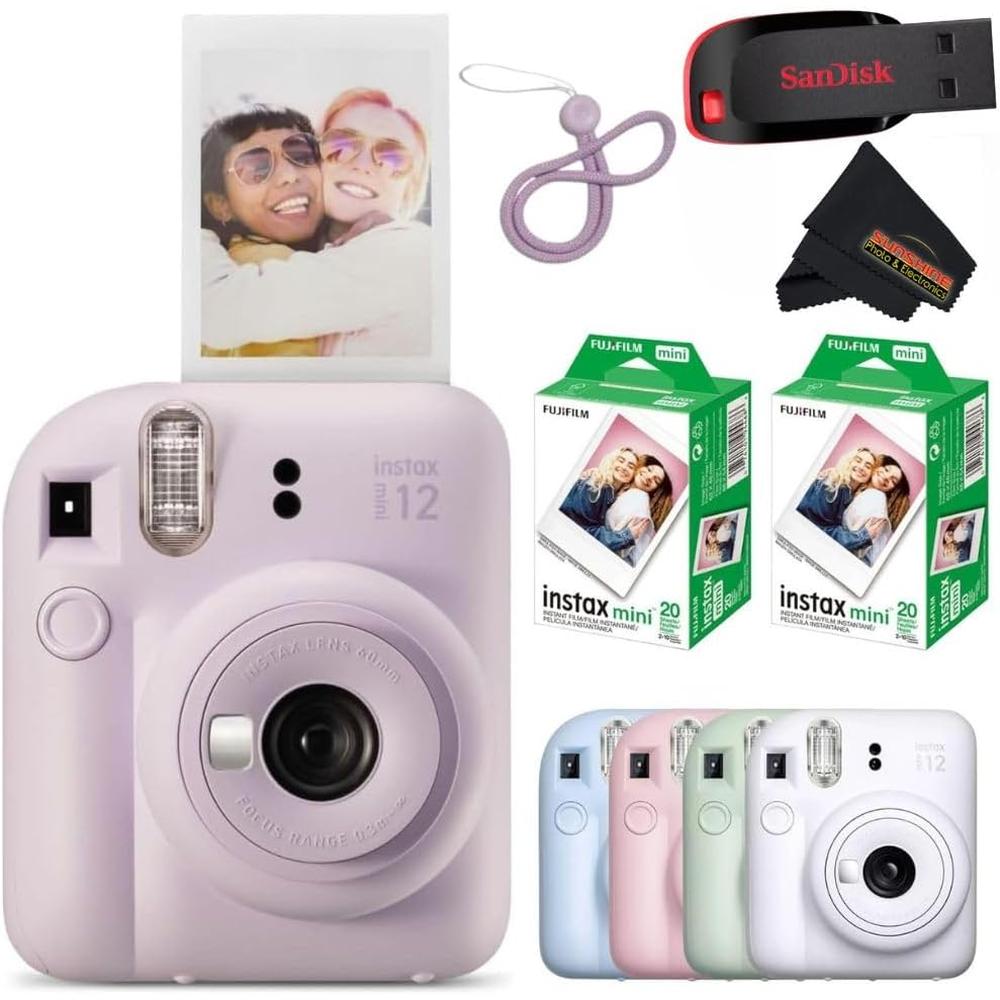 CÁMARA FUJIFILM INSTANTÁNEA INSTAX MINI 12 C/USB 32 GB + 40 HOJAS - 1