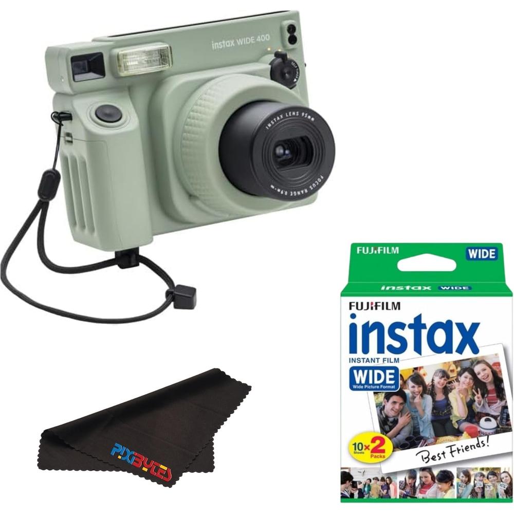 CÁMARA FUJIFILM INSTANTÁNEA INSTAX WIDE 400 C/1 TWIN PACK SET 2 PZS | VERDE SAGE - 1