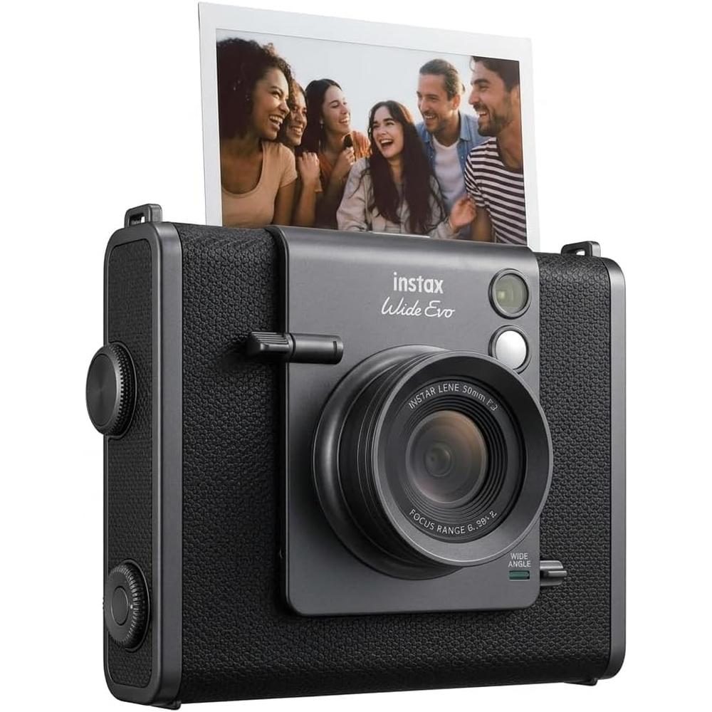 CÁMARA FUJIFILM HÍBRIDA INSTAX WIDE EVO C/20 HOJAS ESTUCHE ÁLBUM Y MEMORIA 32 GB SET 5 PZS | NEGRO - 2