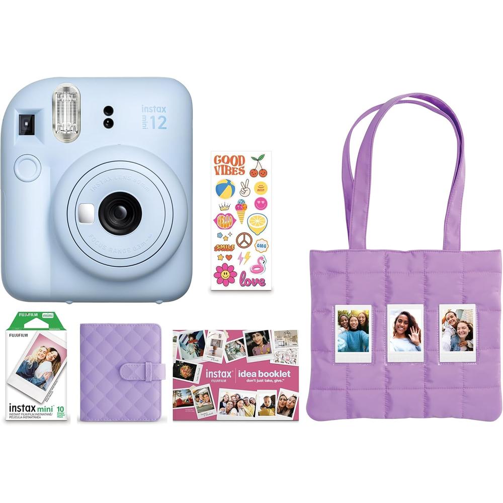 CÁMARA FUJIFILM INSTANTÁNEA INSTAX MINI 12 PAQUETE NAVIDEÑO 2025 - 1
