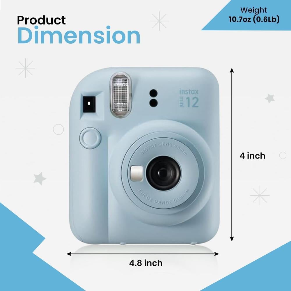 CÁMARA FUJIFILM INSTANTÁNEA INSTAX MINI 12 PAQUETE NAVIDEÑO 2025 - 2