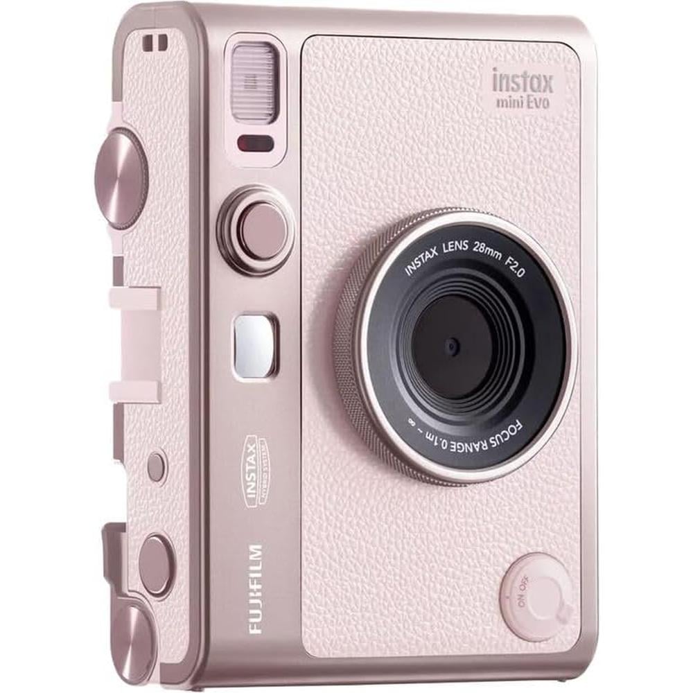 CÁMARA FUJIFILM HÍBRIDA INSTAX MINI EVO C/40 EXP. MEMORIA 32 GB ESTUCHE Y ACC. SET 5 PZS | ROSA SUAVE - 3