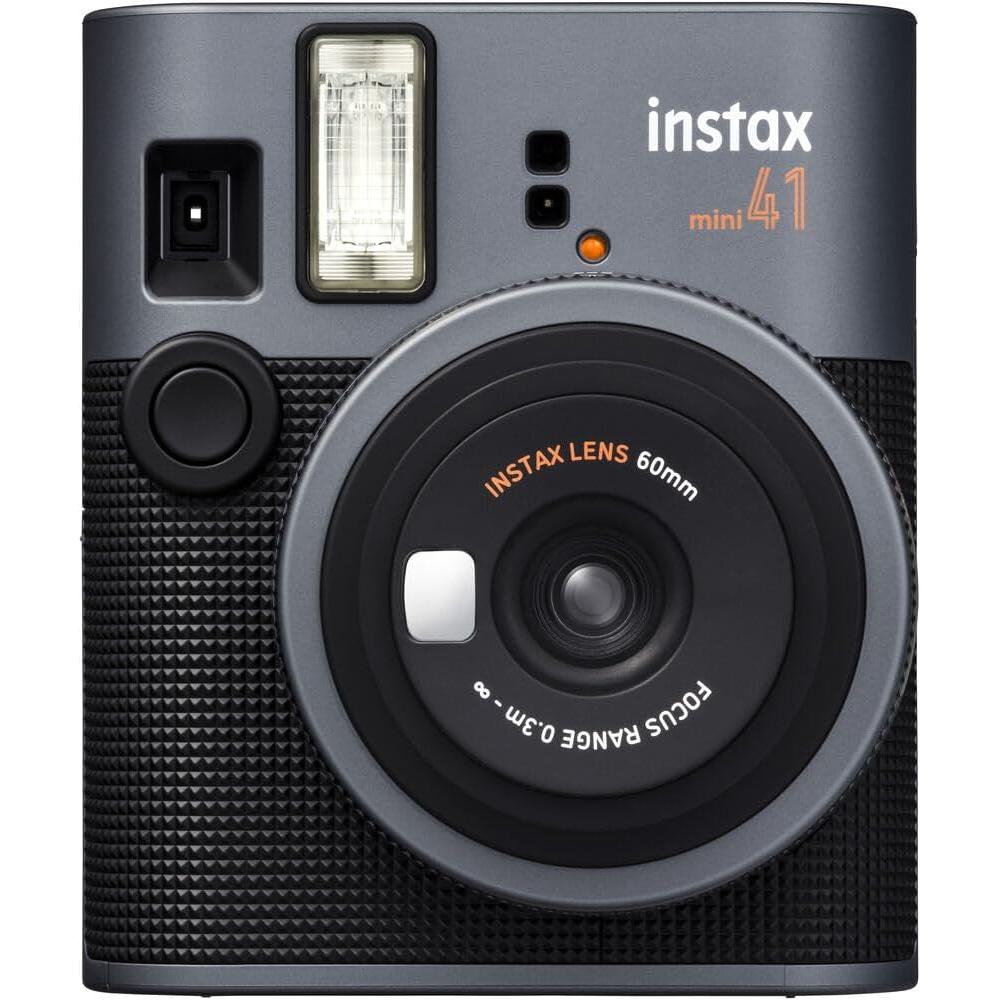 CÁMARA FUJIFILM INSTANTÁNEA INSTAX MINI 41 C/40 EXP. 4 PILAS AA Y ÁLBUM 108 FOTOS SET 4 PZS | NEGRO - 5
