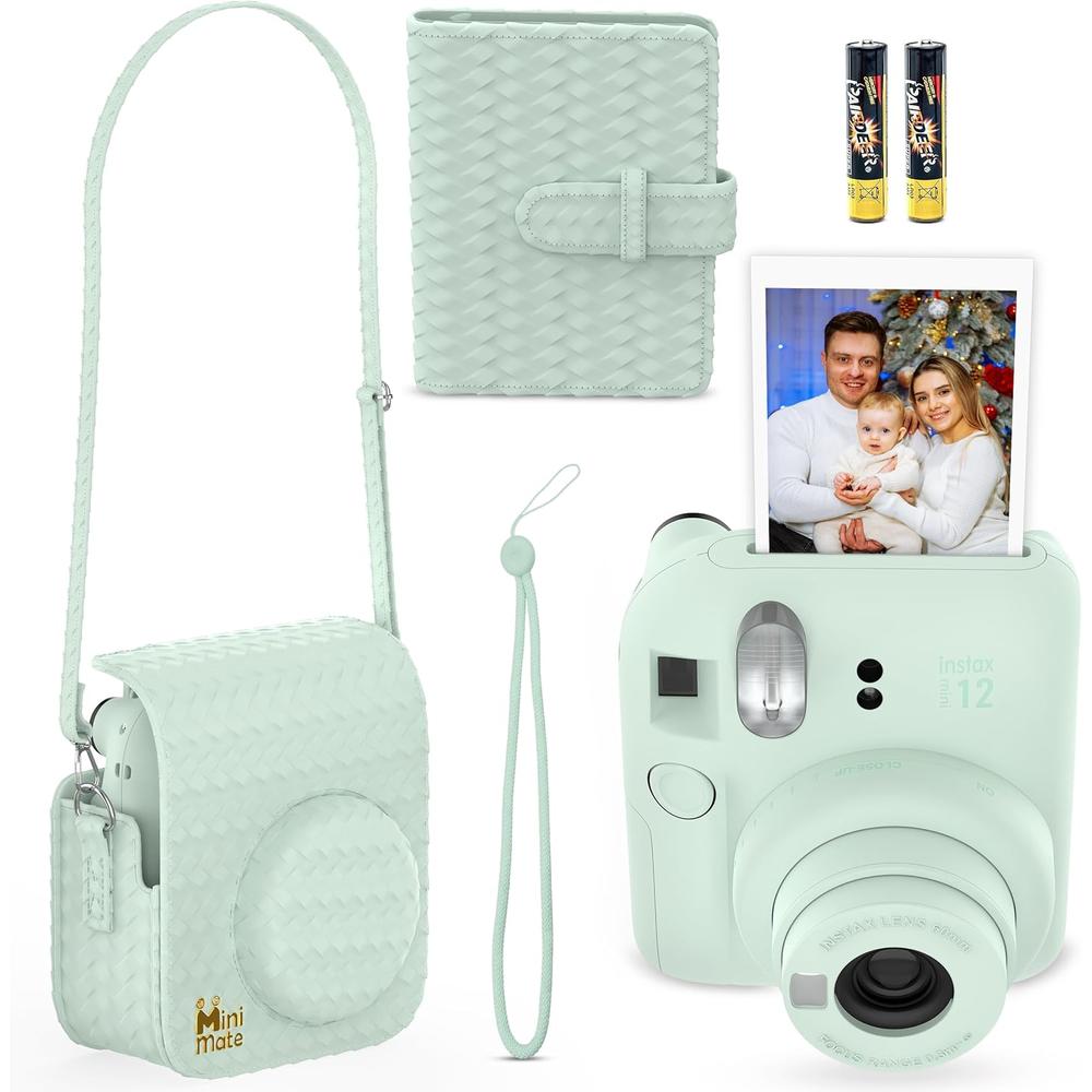 CÁMARA FUJIFILM INSTANTÁNEA INSTAX MINI 12 C/10 HOJAS ESTUCHE MINIMATE Y ÁLBUM SET 4 PZS | VERDE MENTA - 2