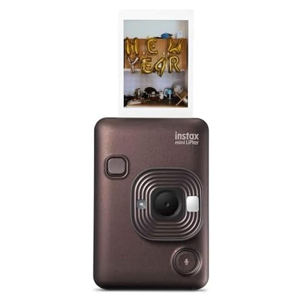 CÁMARA FUJIFILM HÍBRIDA INSTAX MINI LIPLAY C/20 HOJAS ÁLBUM STICKERS Y PAÑO SET 5 PZS | BRONCE DEEP - 3