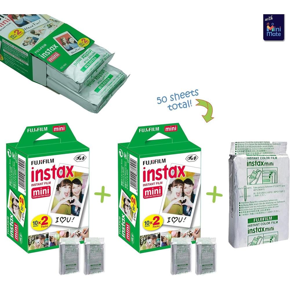 CÁMARA FUJIFILM INSTANTÁNEA INSTAX MINI 9 C/50 HOJAS ESTUCHE Y ÁLBUM FLAMINGO SET 4 PZS | VERDE LIMA - 3