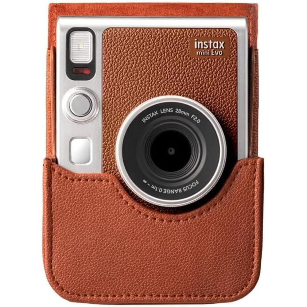 CÁMARA FUJIFILM HÍBRIDA INSTAX MINI EVO C/30 EXP. MEMORIA 32 GB Y ESTUCHE SET 4 PZS | MARRÓN - 4