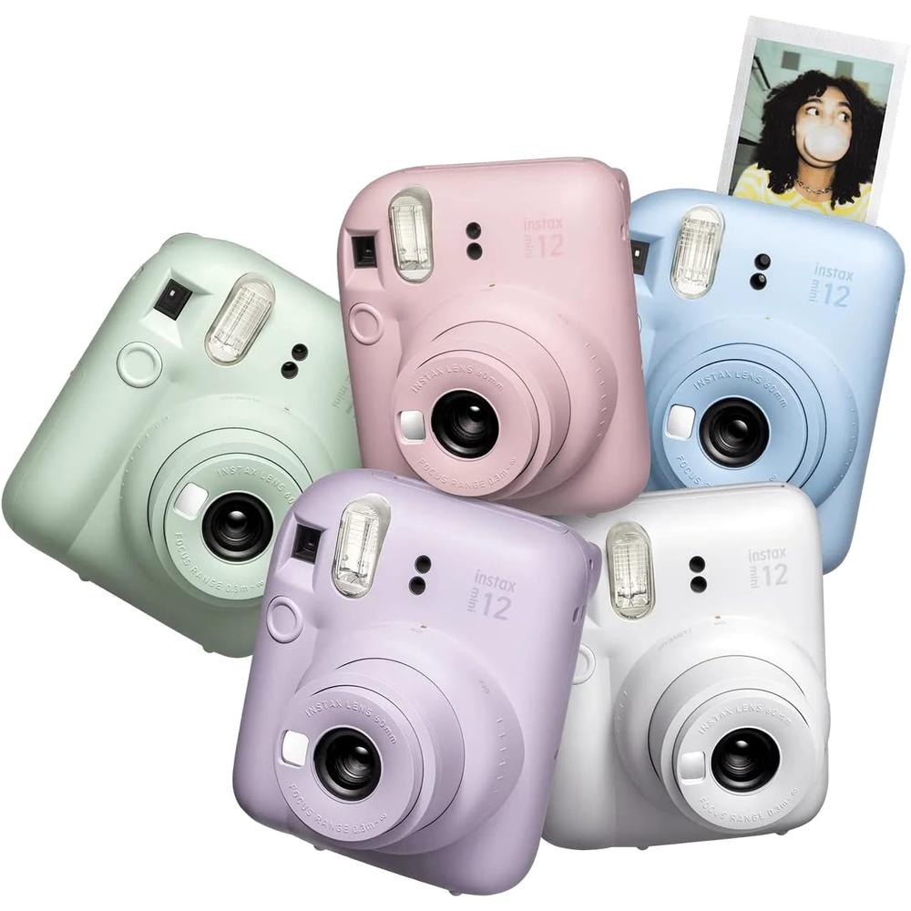 CÁMARA FUJIFILM INSTANTÁNEA INSTAX MINI 12 C/40 HOJAS ESTUCHE ÁLBUM Y ACC. SET 5 PZS | BLANCO CLAY - 5