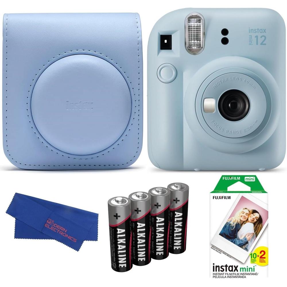 CÁMARA FUJIFILM INSTANTÁNEA INSTAX MINI 12 C/20 EXP. ESTUCHE Y ACC. SET 5 PZS | AZUL PASTEL - 1