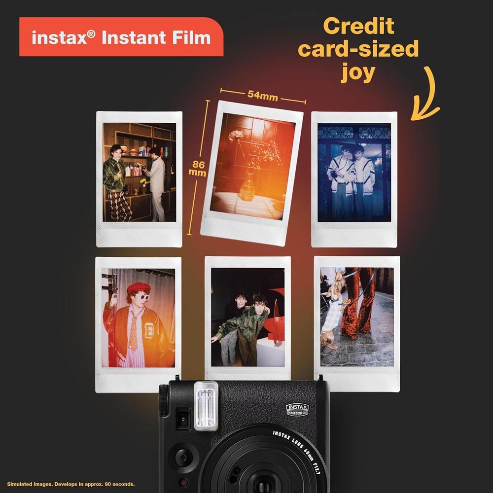 CÁMARA FUJIFILM INSTANTÁNEA INSTAX MINI 99 C/40 HOJAS ESTUCHE ÁLBUM Y ACC. SET 5 PZS | NEGRO VINTAGE - 6