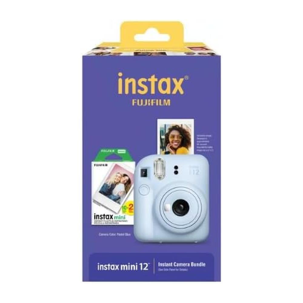 CÁMARA FUJIFILM INSTANTÁNEA INSTAX MINI 12 C/20 HOJAS SET 2 PZS | AZUL - 1
