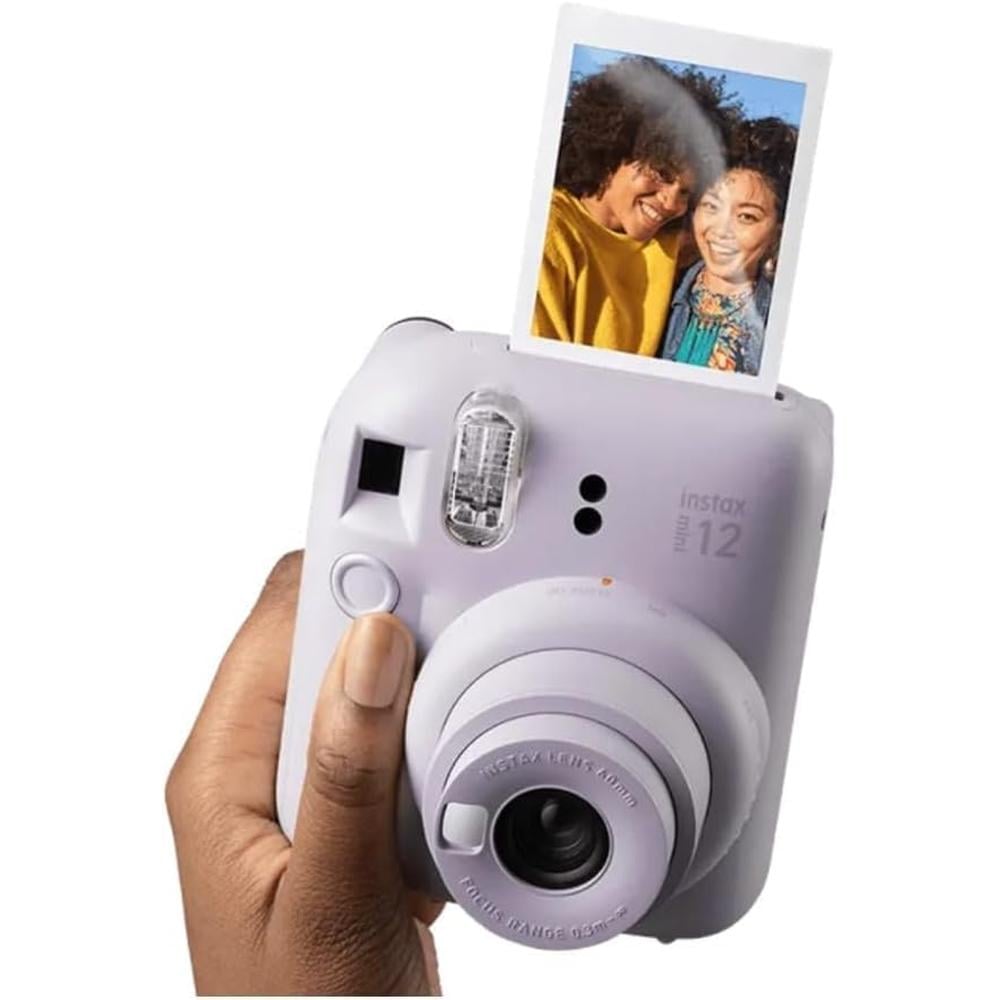 CÁMARA FUJIFILM INSTANTÁNEA INSTAX MINI 12 PAQ. NAVIDEÑO 2025 C/20 HOJAS ESTUCHE Y PAÑO SET 4 PZS | MORADO - 6