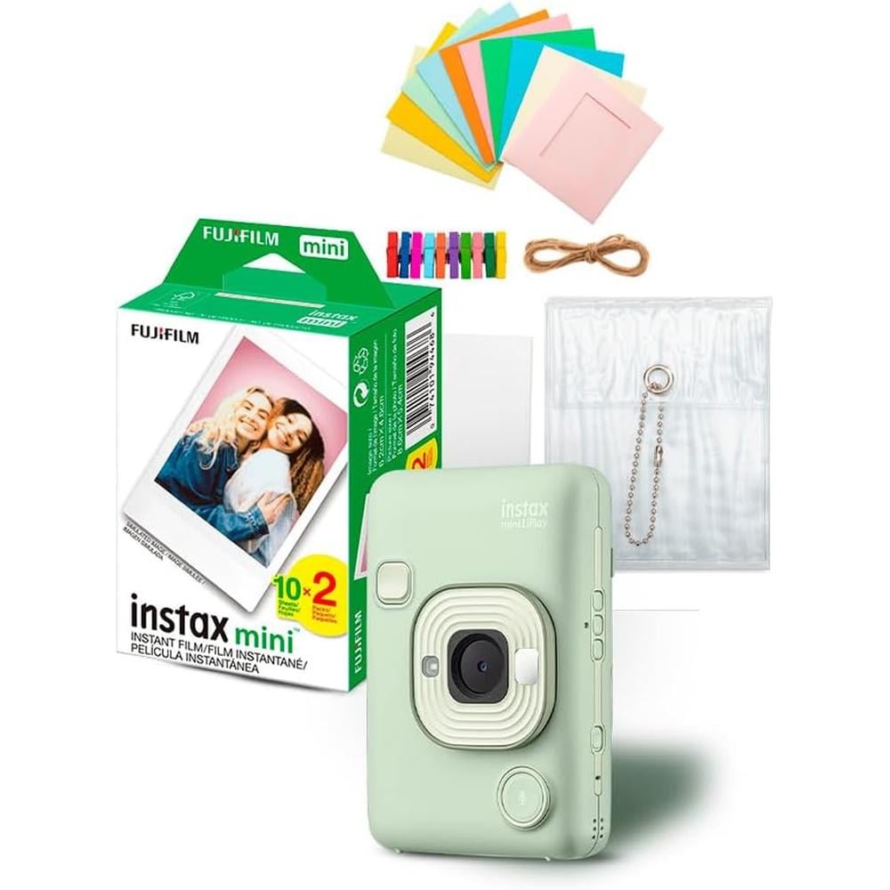CÁMARA FUJIFILM HÍBRIDA INSTAX MINI LIPLAY C/20 EXP. Y KIT ACC. SET 3 PZS | VERDE MATCHA - 1