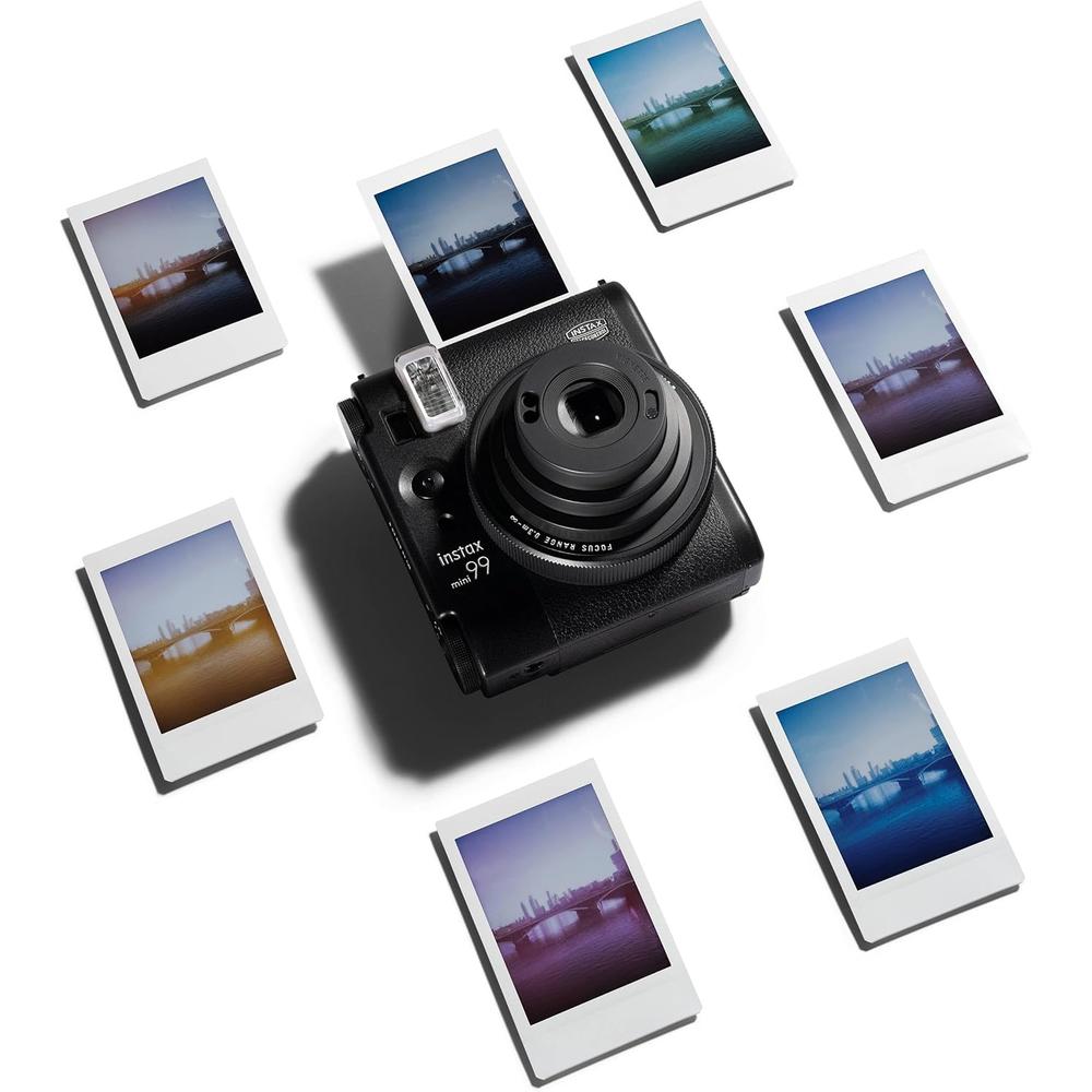 CÁMARA FUJIFILM INSTANTÁNEA INSTAX MINI 99 C/20 HOJAS ESTUCHE Y ACC. SET 4 PZS | NEGRO - 3