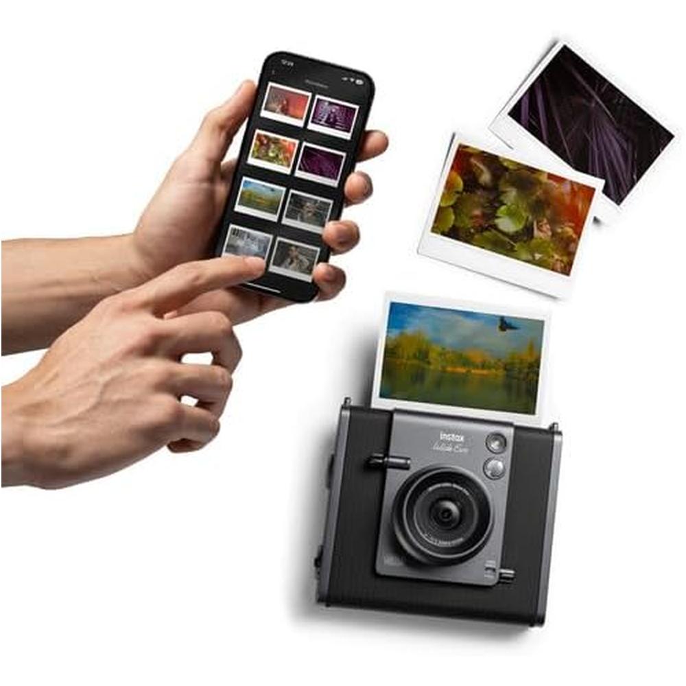 CÁMARA FUJIFILM HÍBRIDA INSTAX WIDE EVO C/20 HOJAS MEMORIA 32 GB LECTOR ÁLBUM SET 8 PZS | NEGRO - 6
