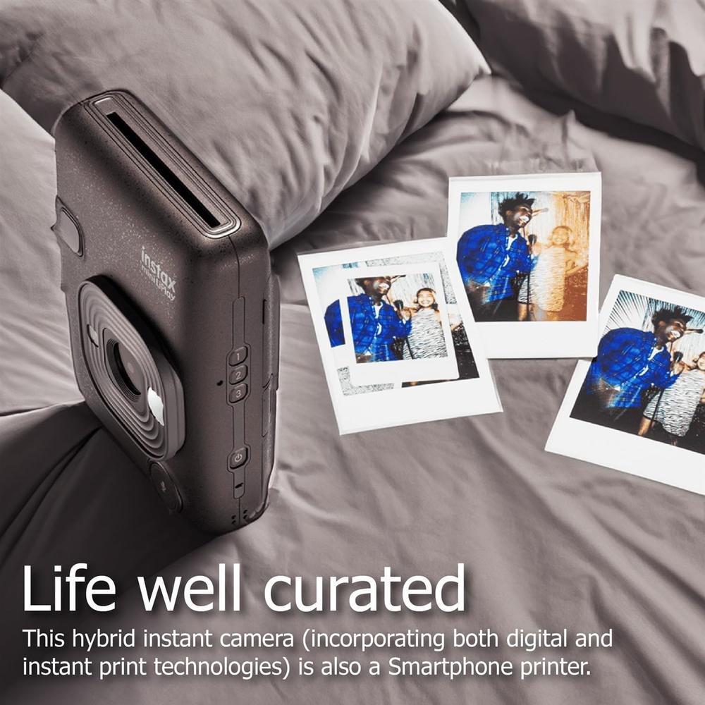 CÁMARA FUJIFILM HÍBRIDA INSTAX MINI LIPLAY C/20 HOJAS MEMORIA 32 GB SET 6 PZS | BRONCE INTENSO - 5