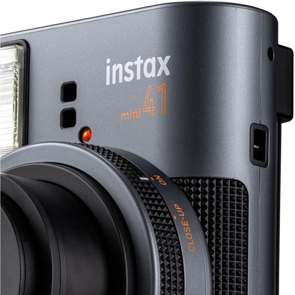 CÁMARA FUJIFILM INSTANTÁNEA INSTAX MINI 41 C/20 EXP. 4 PILAS AA Y PAÑO SET 4 PZS | NEGRO - 4