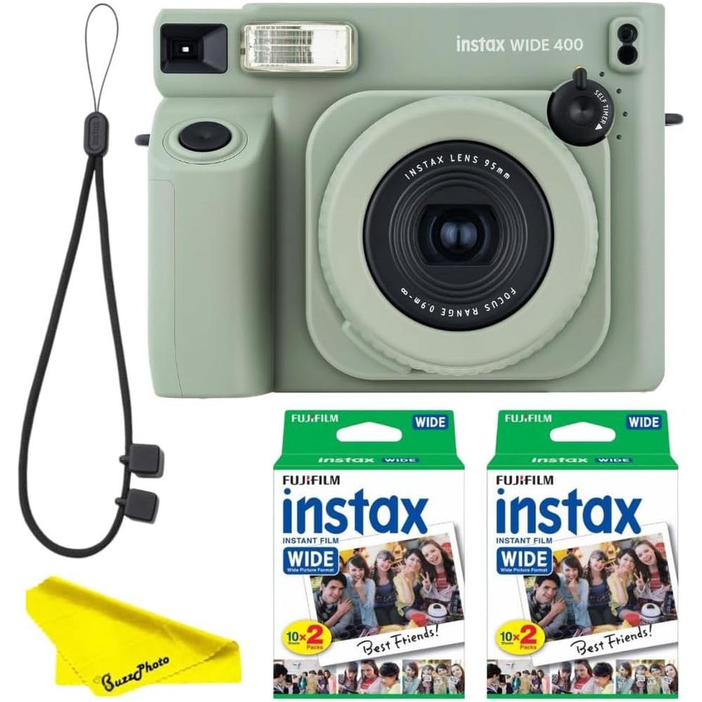 CÁMARA FUJIFILM INSTANTÁNEA INSTAX WIDE 400 C/40 HOJAS SET 2 PZS | VERDE SAGE - 1