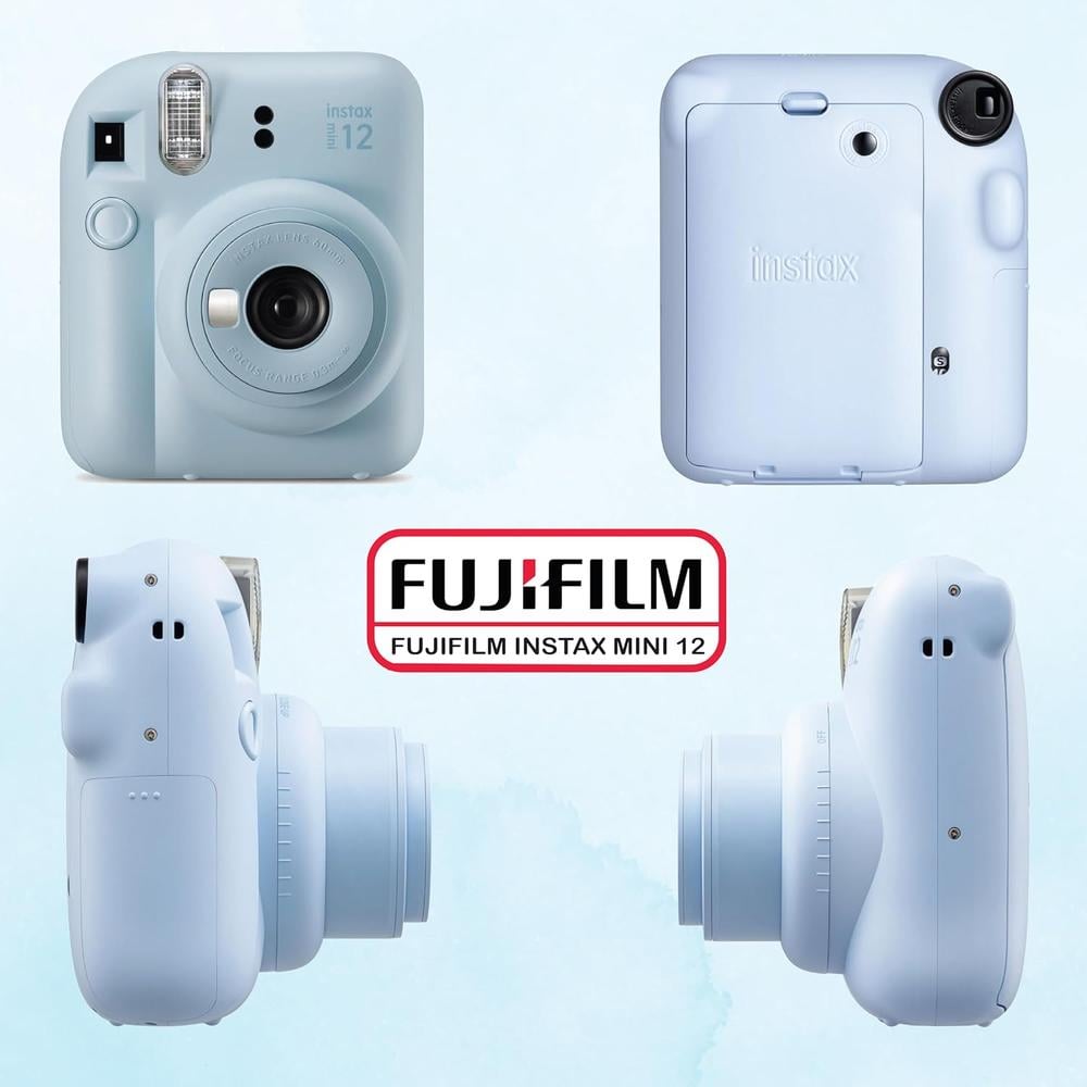CÁMARA FUJIFILM INSTANTÁNEA INSTAX MINI 12 C/60 HOJAS ESTUCHE CORREA Y ÁLBUM SET 5 PZS | AZUL PASTEL - 3