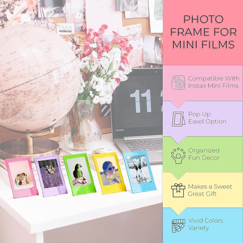 CÁMARA FUJIFILM INSTANTÁNEA INSTAX MINI 12 C/60 HOJAS ESTUCHE CORREA Y ÁLBUM SET 5 PZS | AZUL PASTEL - 6