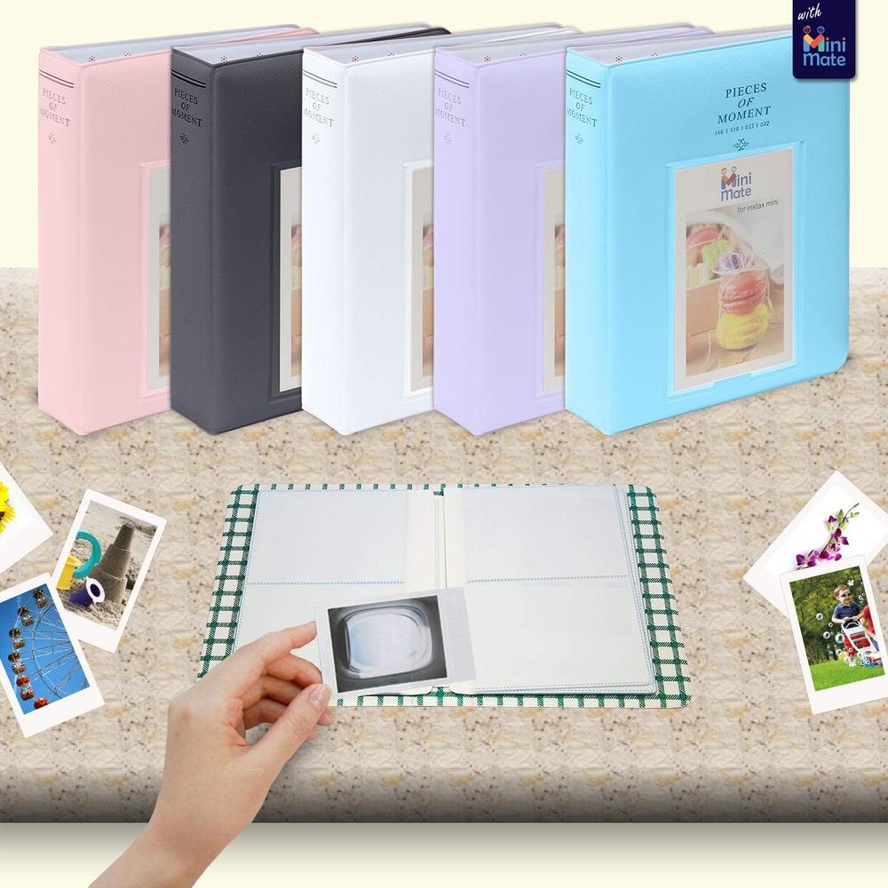 CÁMARA FUJIFILM INSTANTÁNEA INSTAX MINI 11 C/40 HOJAS ESTUCHE MINIMATE FILTROS ÁLBUM Y MARCOS SET 7 PZS | AZUL SKY - 6
