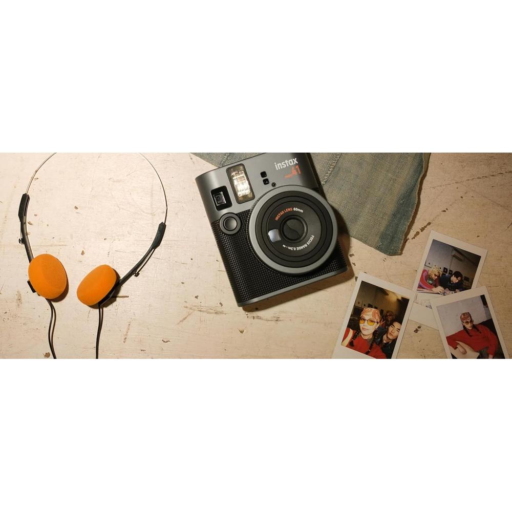 CÁMARA FUJIFILM INSTANTÁNEA INSTAX MINI 41 C/100 HOJAS CARGADOR ÁLBUM SET 5 PZS | NEGRO - 6