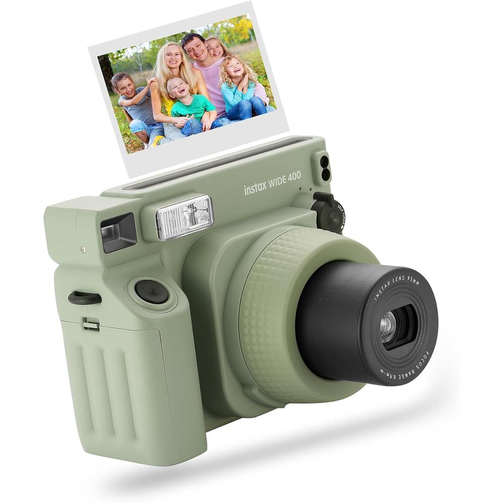 CÁMARA FUJIFILM INSTANTÁNEA INSTAX WIDE 400 C/20 HOJAS ESTUCHE ÁLBUM PILAS Y LÁPIZ LIMPIEZA SET 6 PZS | NEGRO - 2
