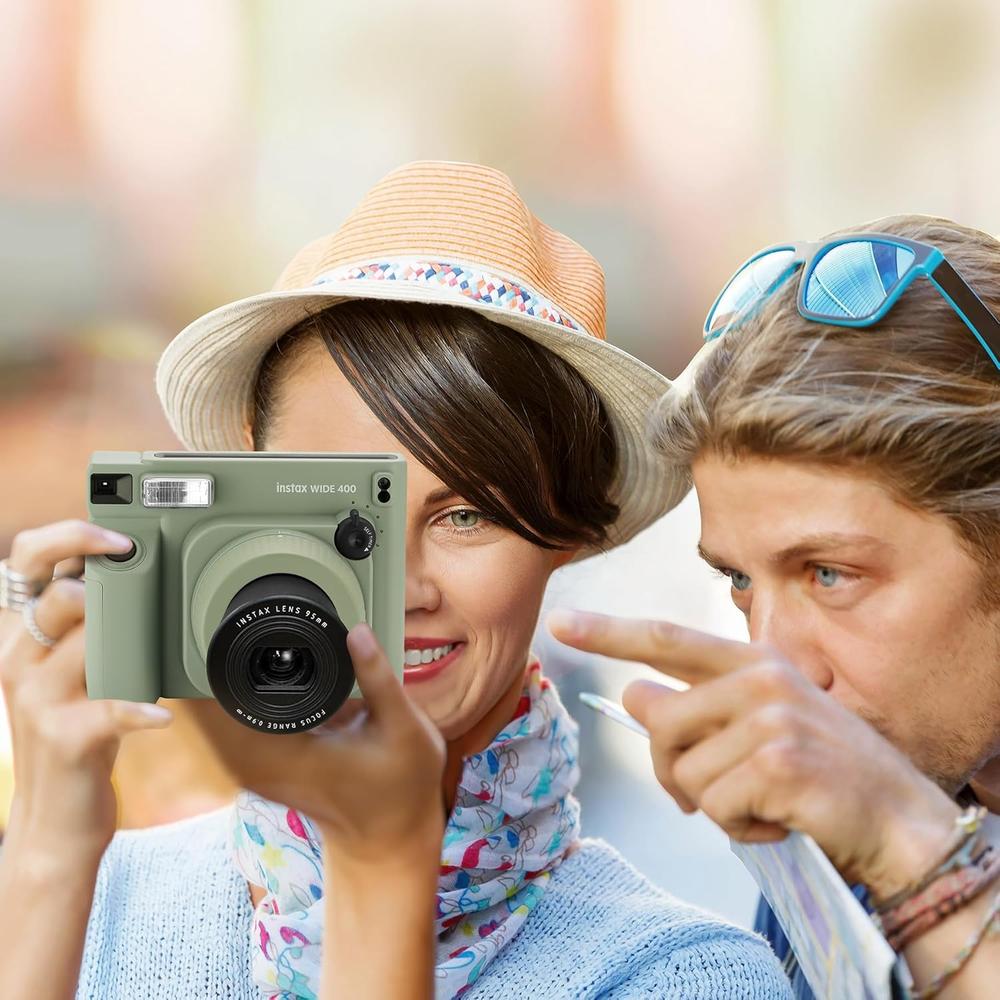 CÁMARA FUJIFILM INSTANTÁNEA INSTAX WIDE 400 C/20 HOJAS ESTUCHE ÁLBUM PILAS Y LÁPIZ LIMPIEZA SET 6 PZS | NEGRO - 5